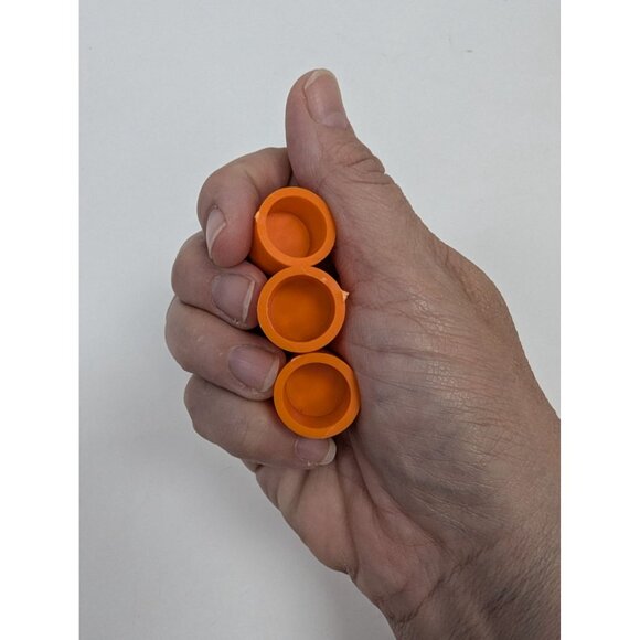 Fun House Board Game 1988 REPLACEMENT Part Piece Set of 3 Orange Pegs Tokens - Picture 3 of 3